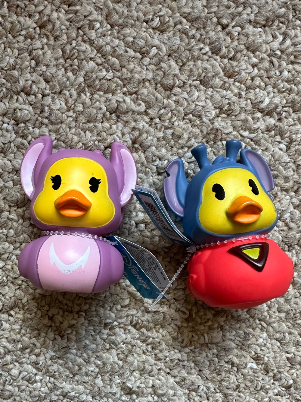 Disney Stitch and Angel rubber ducks